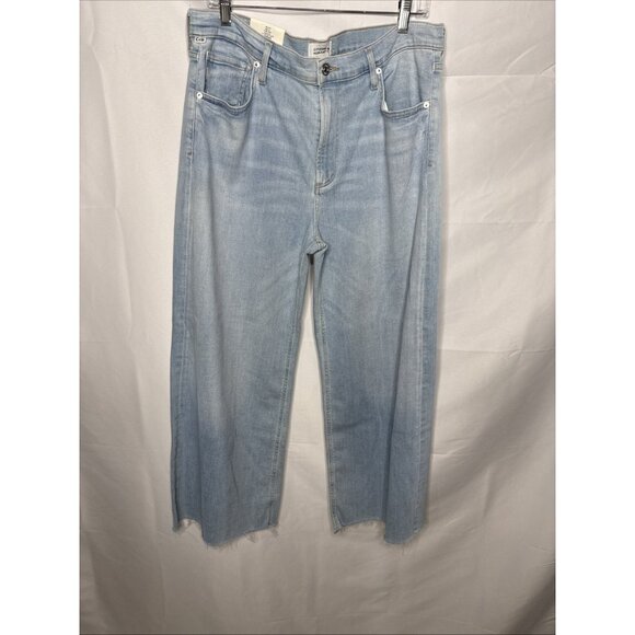 CITIZENS OF HUMANITY Lyra High Rise Wide Leg Crop Jeans Womens Size 32 New NWT - Picture 2 of 14